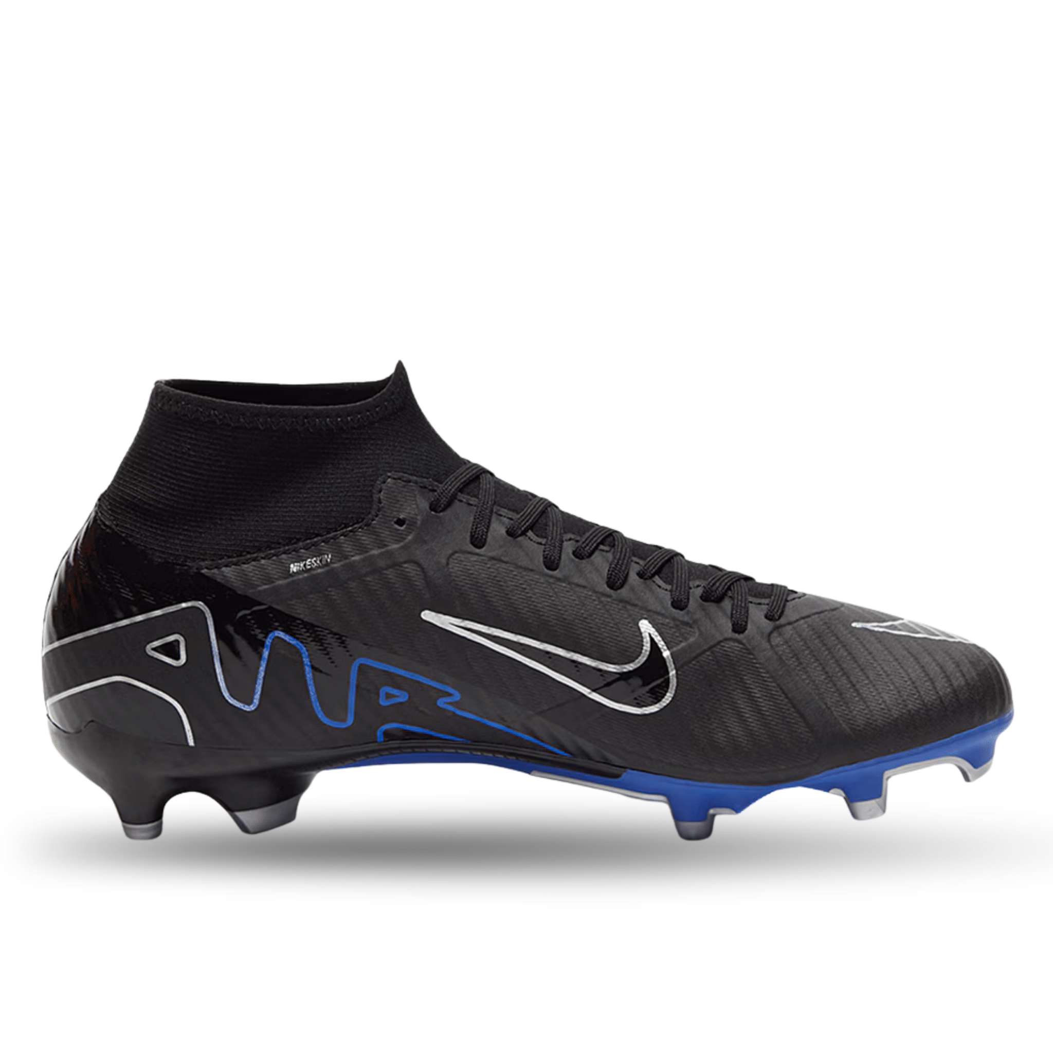 Nike Zoom Superfly 9 Academy FG/MG Soccer Cleats (Black/Chrome-Hyper R