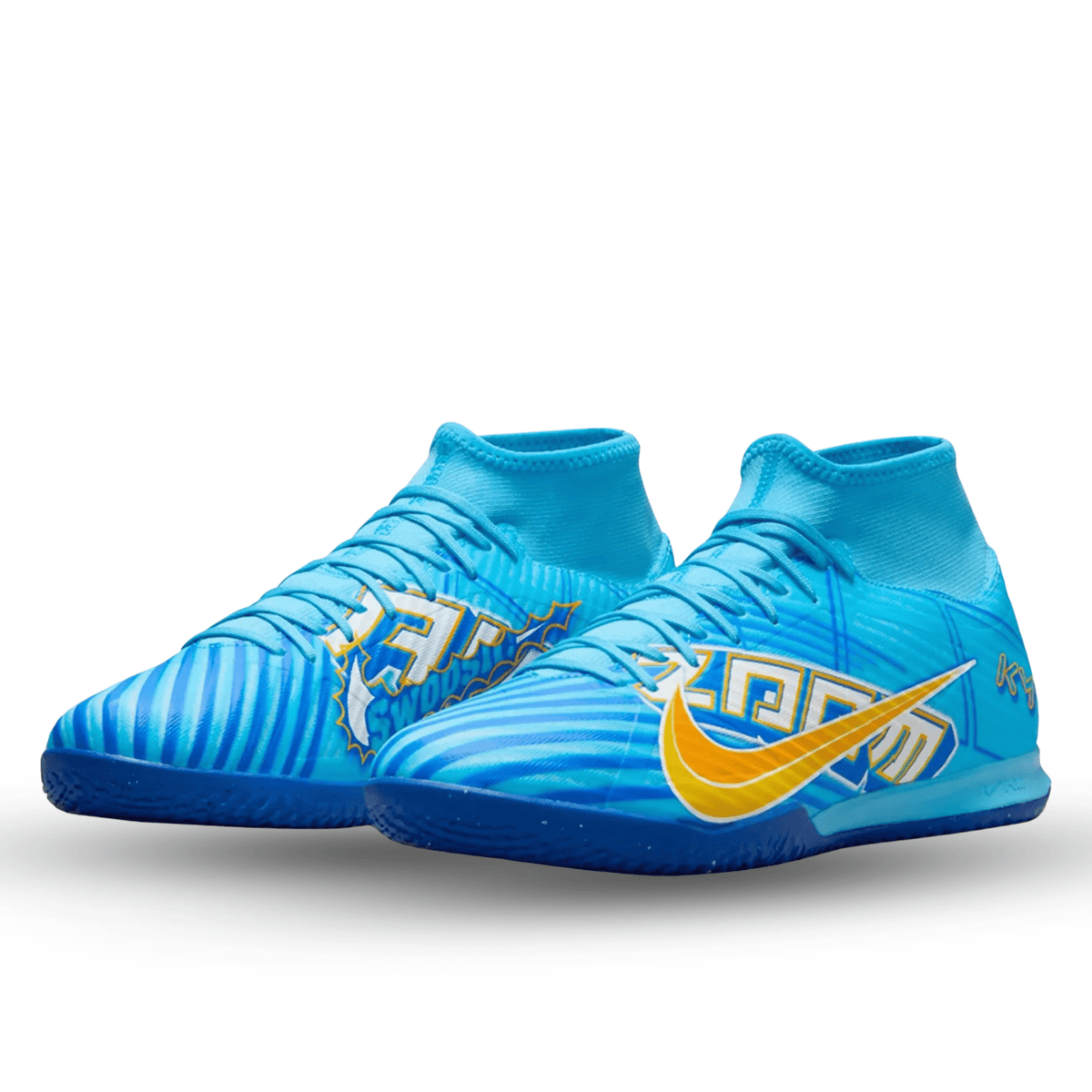 Nike Zoom Superfly 9 Academy Indoor Soccer Shoes (Baltic Blue/White) | SoccerWearhouse
