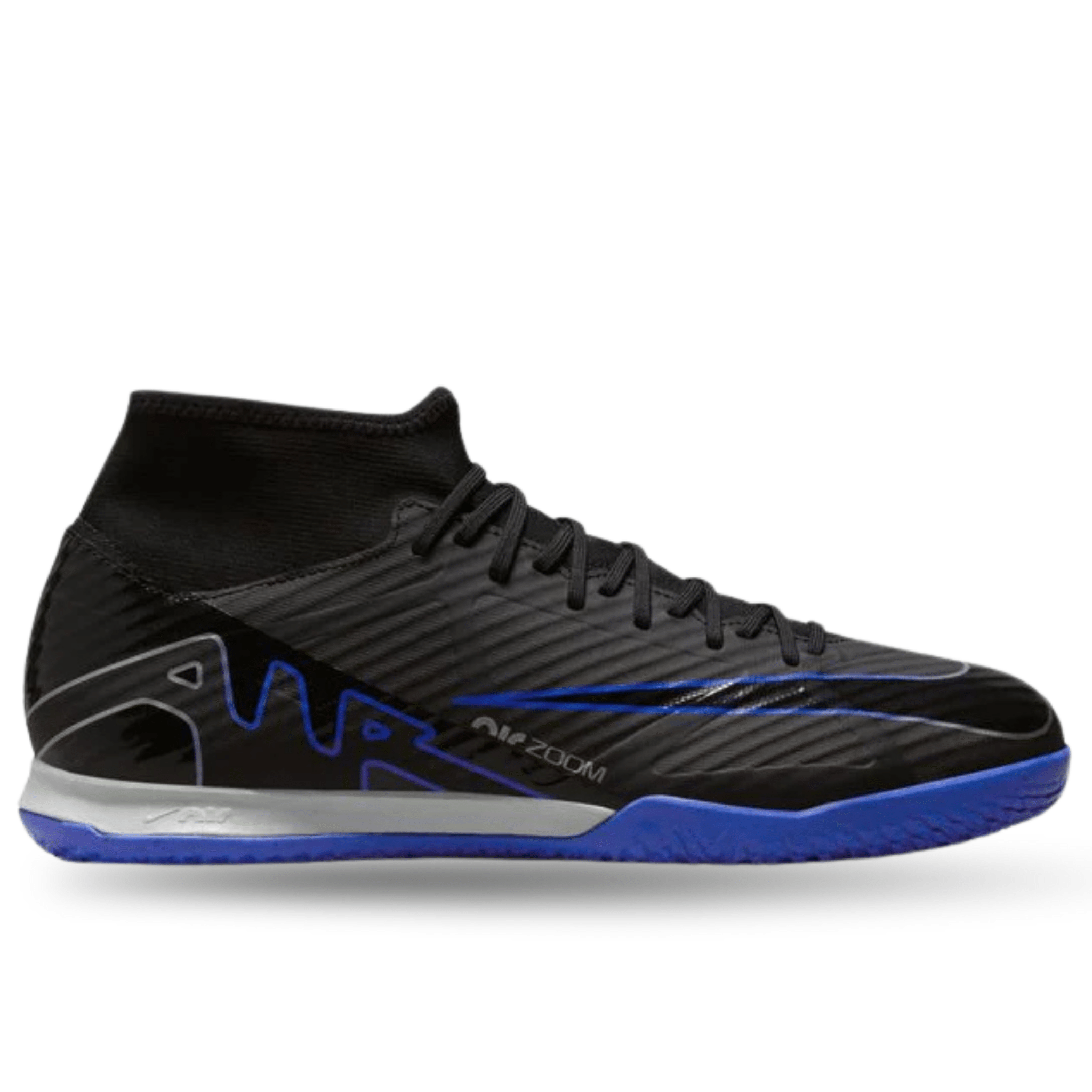 Nike Zoom Superfly 9 Academy Indoor Soccer Shoes (Black/Chrome-Hyper R