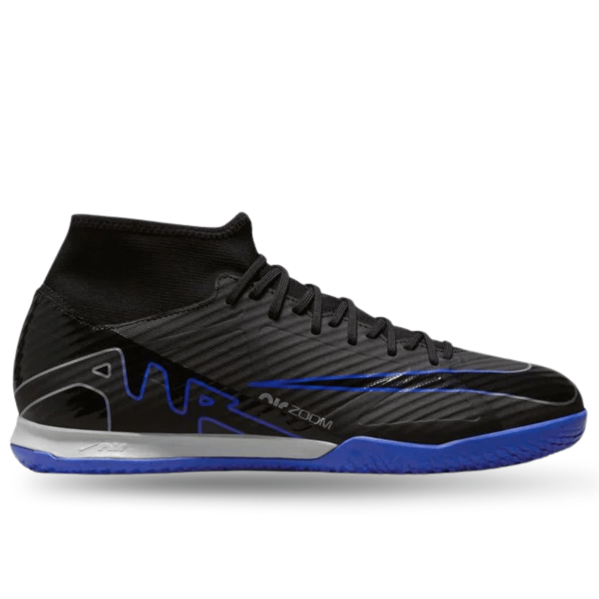 Nike Zoom Superfly 9 Academy Indoor Soccer Shoes (Black/Chrome-Hyper R