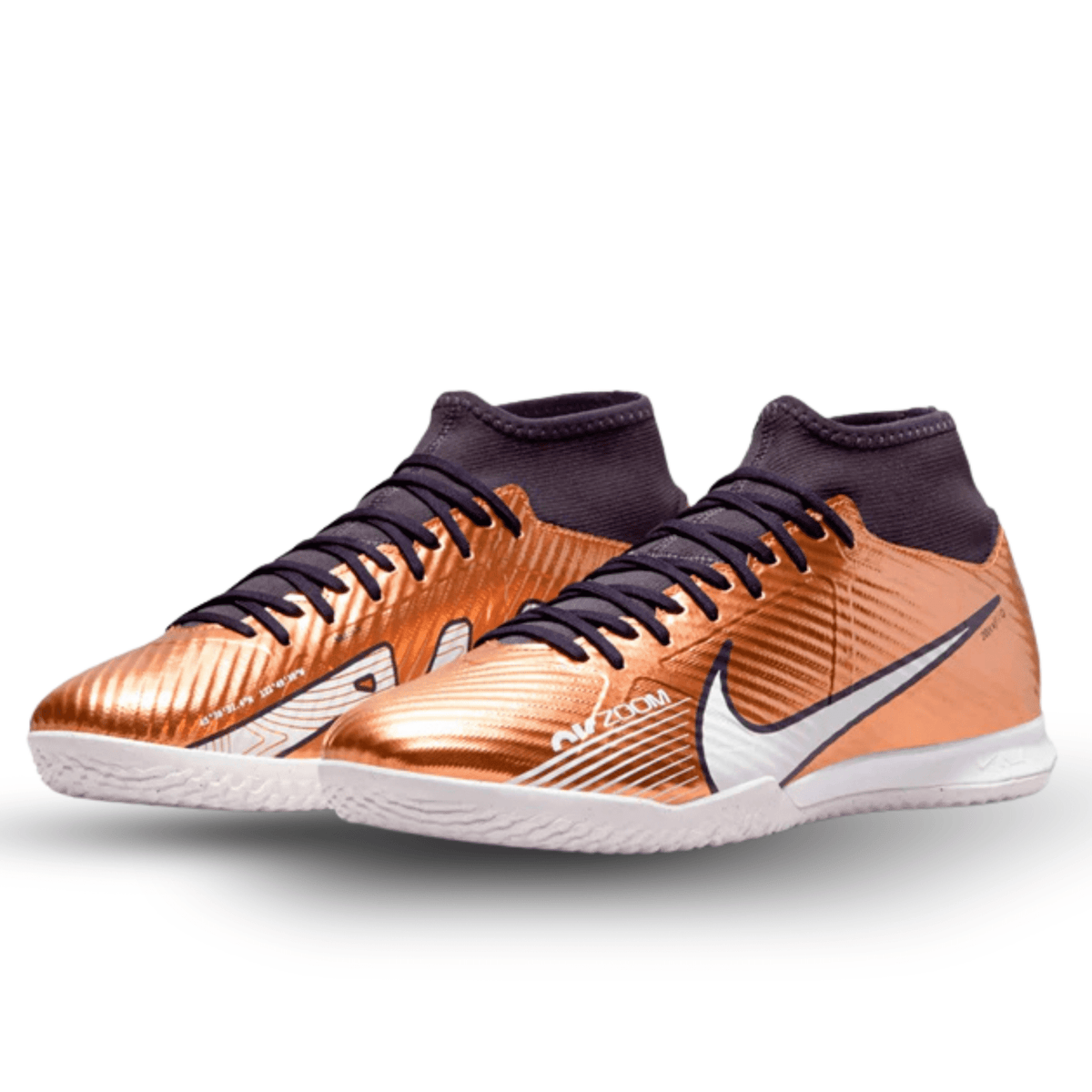 Nike Zoom Superfly 9 Academy Indoor Soccer Shoes (Metallic Copper) | SoccerWearhouse