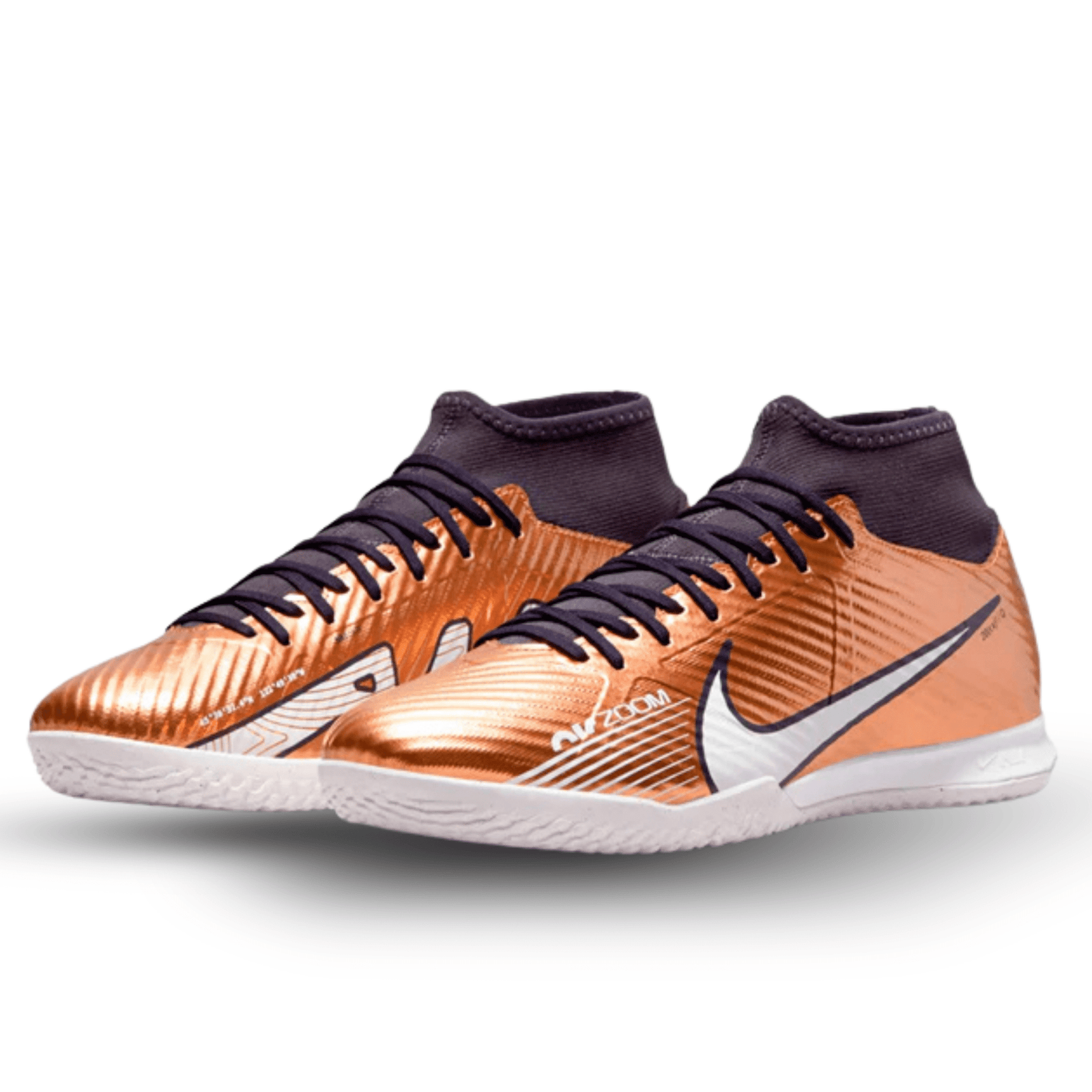 Nike Zoom Superfly 9 Academy Indoor Soccer Shoes (Metallic Copper) | SoccerWearhouse