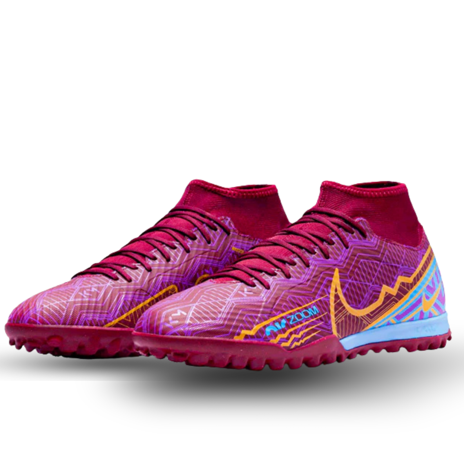 Nike Zoom Superfly 9 Academy KM Turf (Dark Beetroot/Metallic Vivid Gold) | SoccerWearhouse