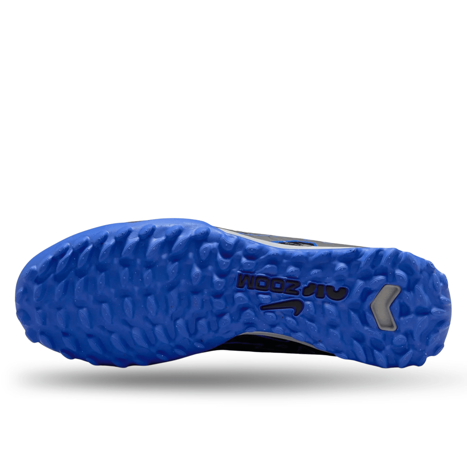 Nike Zoom Superfly 9 Academy Turf Soccer Shoes (Black/Chrome - Hyper Royal) | SoccerWearhouse