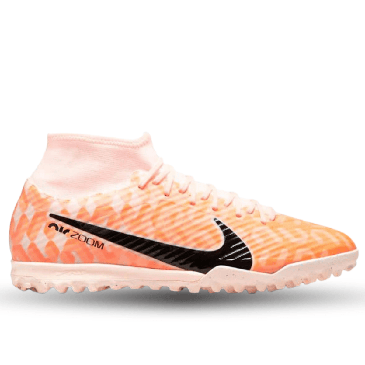 Nike Zoom Superfly 9 Academy Turf Soccer Shoes (Guava Ice/Black) | SoccerWearhouse
