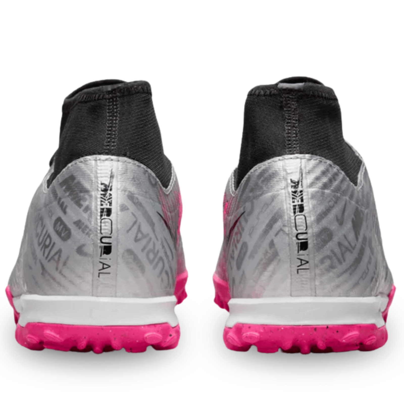 Nike Zoom Superfly 9 Academy XXV Turf Soccer Shoes (Metallic Silver/Hyper Pink) | SoccerWearhouse
