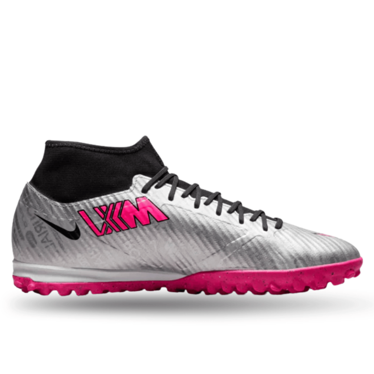 Nike Zoom Superfly 9 Academy XXV Turf Soccer Shoes (Metallic Silver/Hyper Pink) | SoccerWearhouse