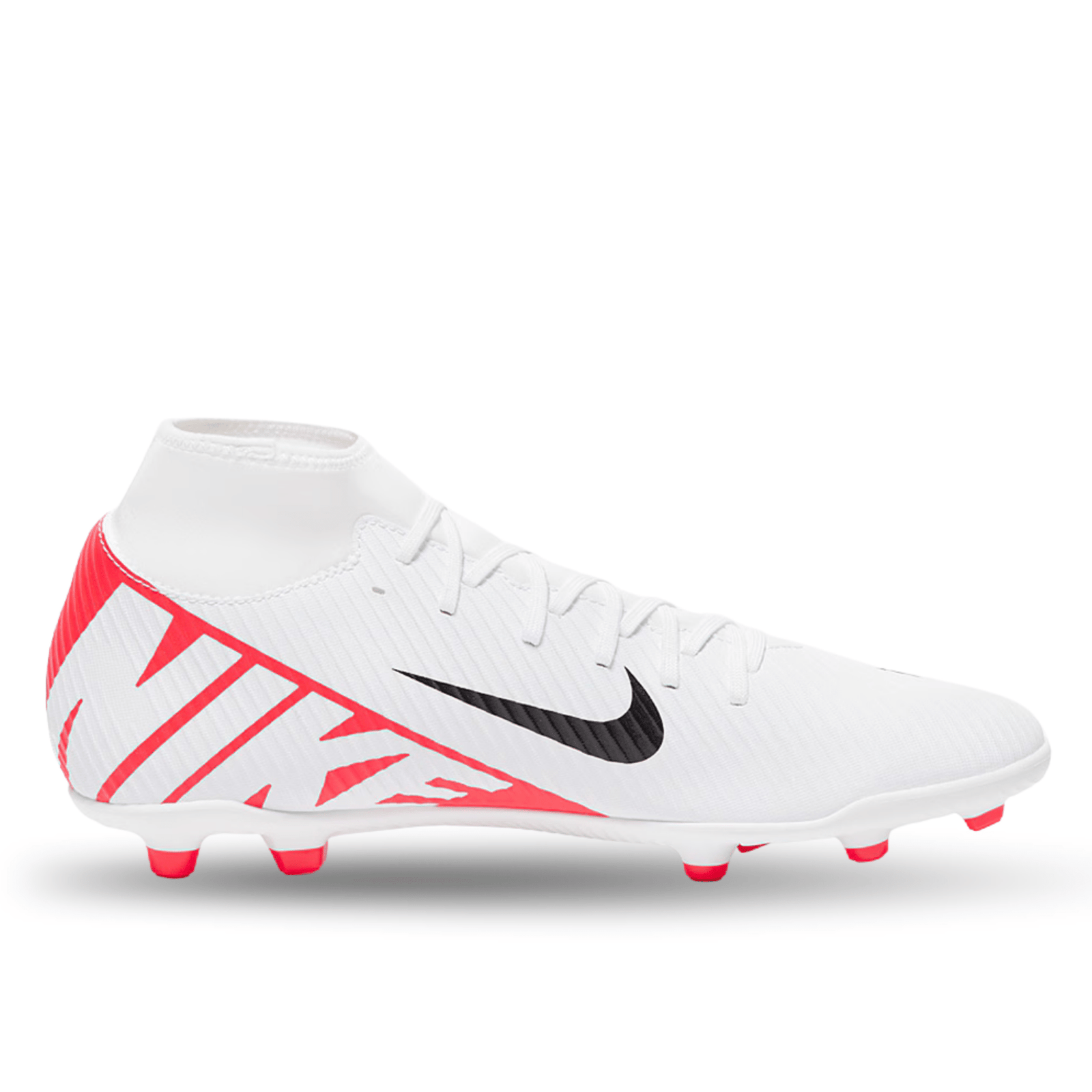 Nike Zoom Superfly 9 Club FG/MG Soccer Cleats (Bright Crimson/White - Black) | SoccerWearhouse