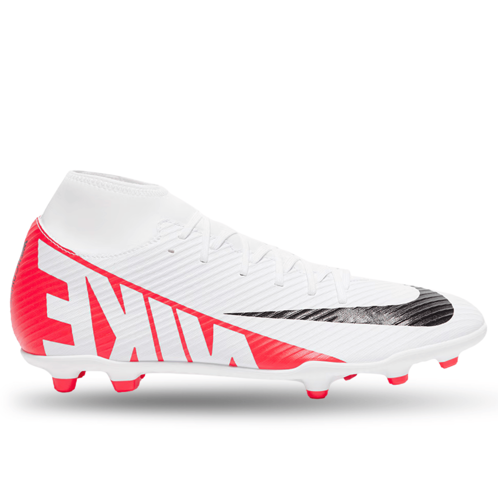 Nike Zoom Superfly 9 Club FG/MG Soccer Cleats (Bright Crimson/White - Black) | SoccerWearhouse