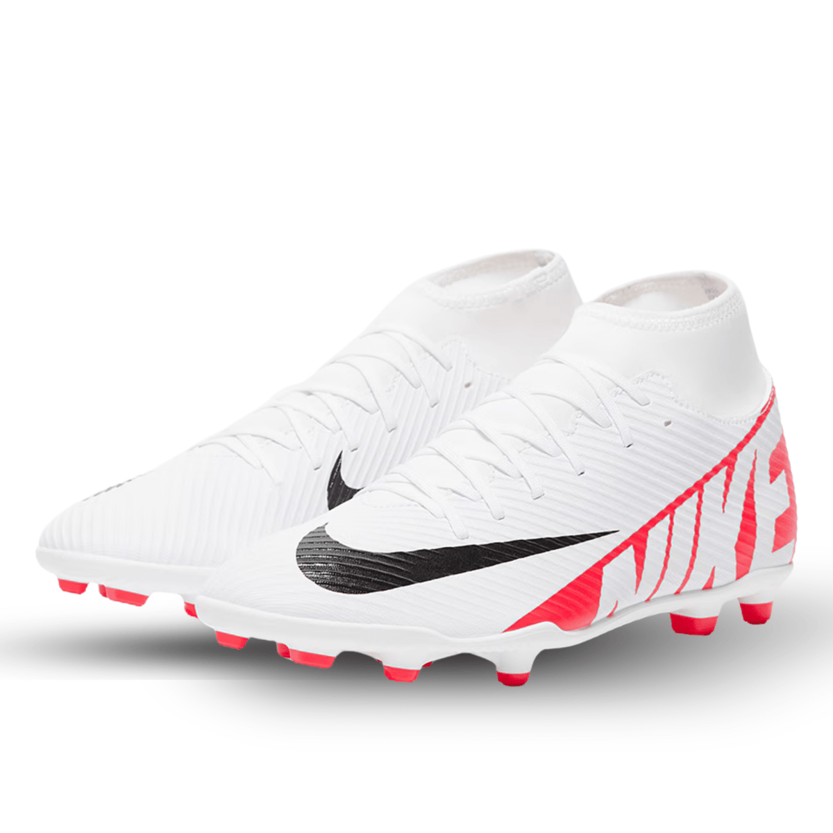 Nike Zoom Superfly 9 Club FG/MG Soccer Cleats (Bright Crimson/White - Black) | SoccerWearhouse