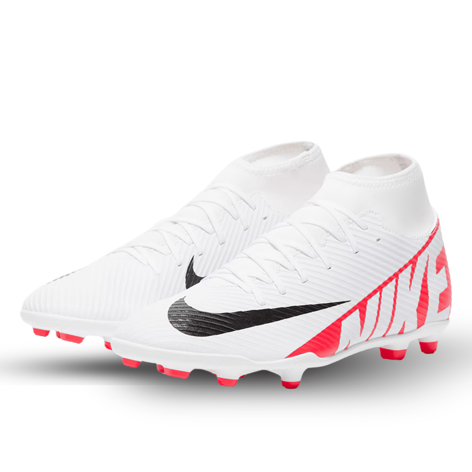 Nike Zoom Superfly 9 Club FG/MG Soccer Cleats (Bright Crimson/White - Black) | SoccerWearhouse