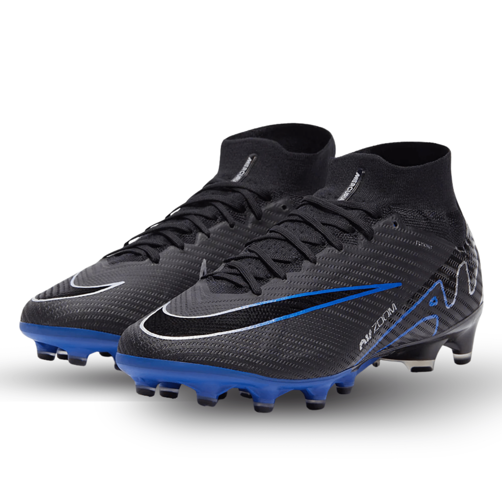 Nike Zoom Superfly 9 Elite AG-Pro Soccer Cleats (Black/Chrome-Hyper Ro