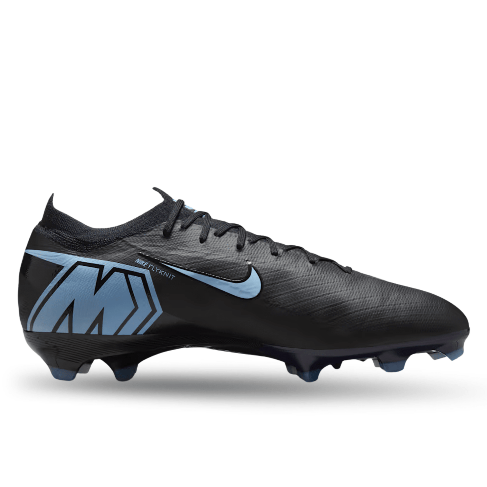 Nike Zoom Vapor 16 Pro Firm Ground Soccer Cleats (Black/Ice Blue) | SoccerWearhouse