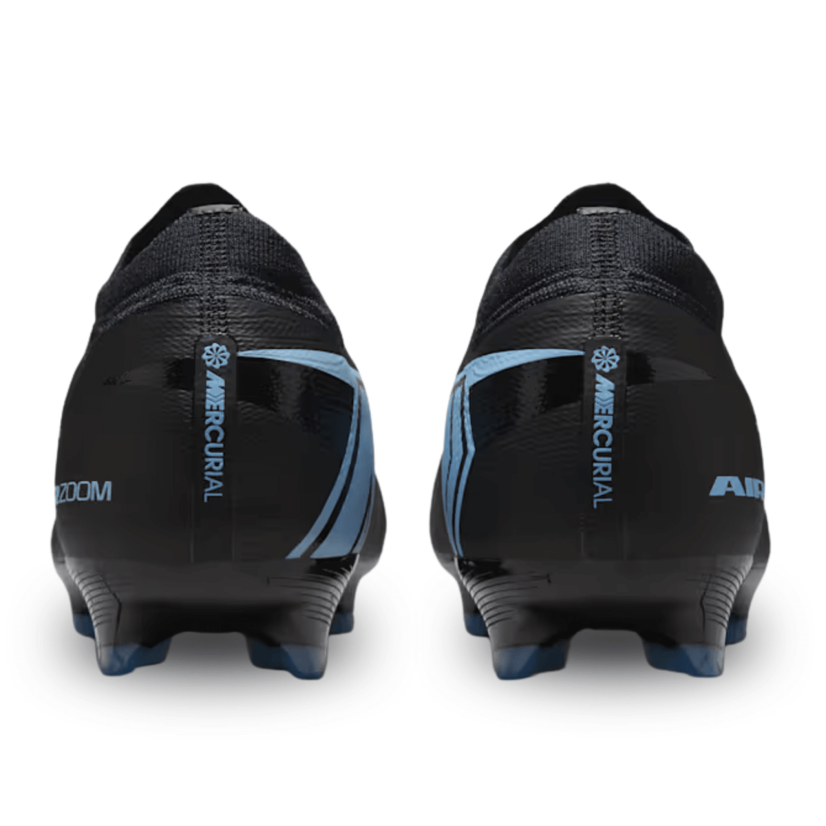 Nike Zoom Vapor 16 Pro Firm Ground Soccer Cleats (Black/Ice Blue) | SoccerWearhouse