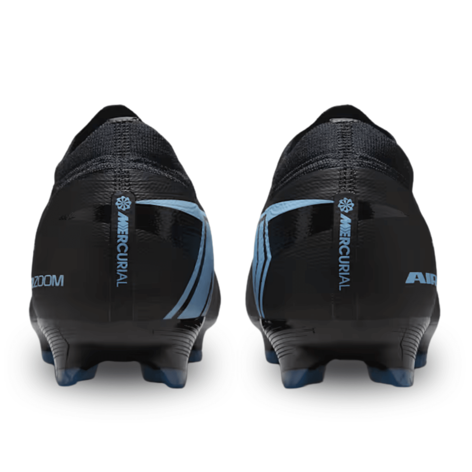 Nike Zoom Vapor 16 Pro Firm Ground Soccer Cleats (Black/Ice Blue) | SoccerWearhouse