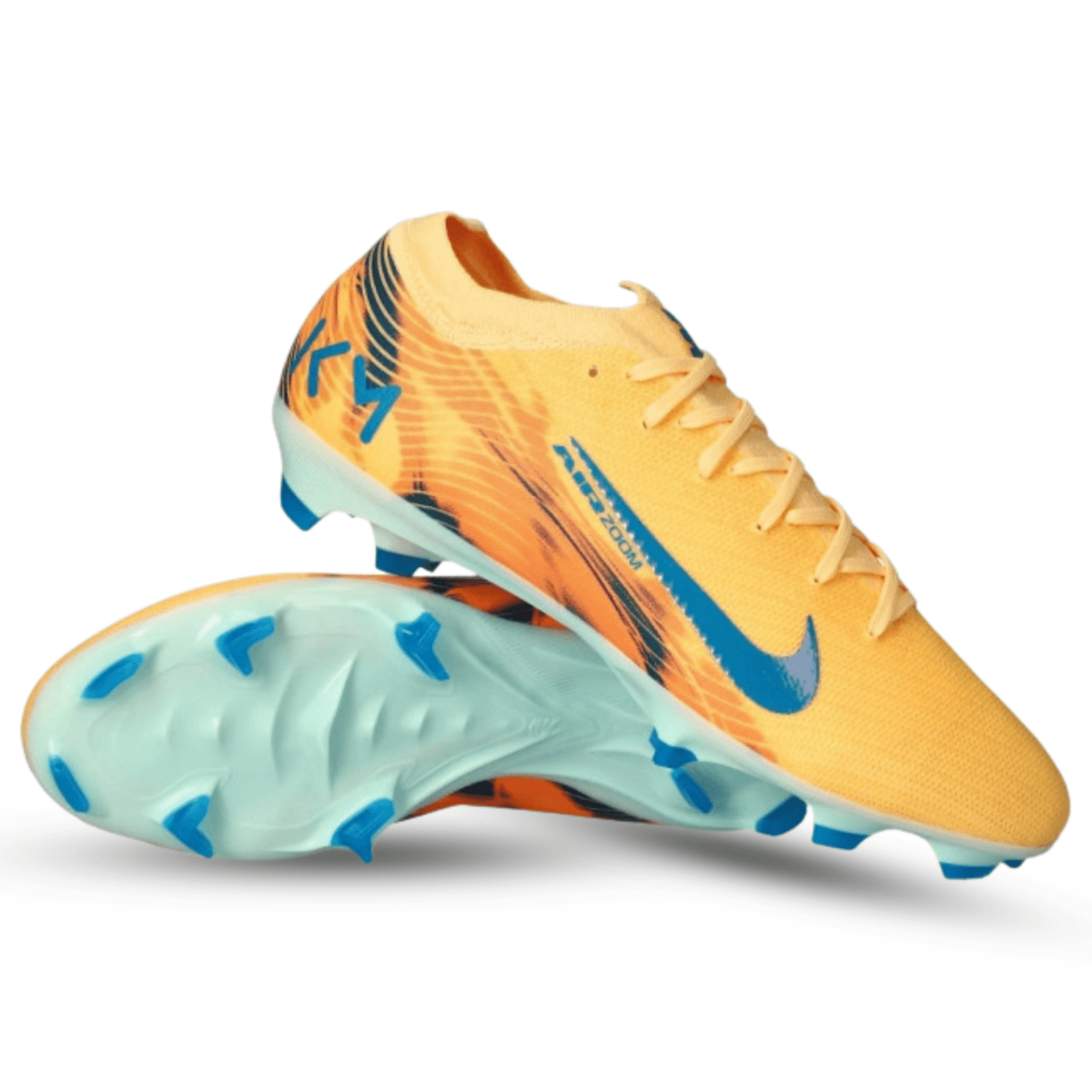 Nike Zoom Vapor 16 Pro KM Firm Ground Soccer Cleats (Melon Tint/Neo Turq - Igloo) | SoccerWearhouse