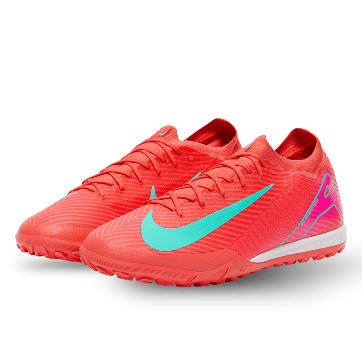 Nike Zoom Vapor 16 Pro Turf Soccer Cleats (Ember Glow/Aurora Green) | SoccerWearhouse