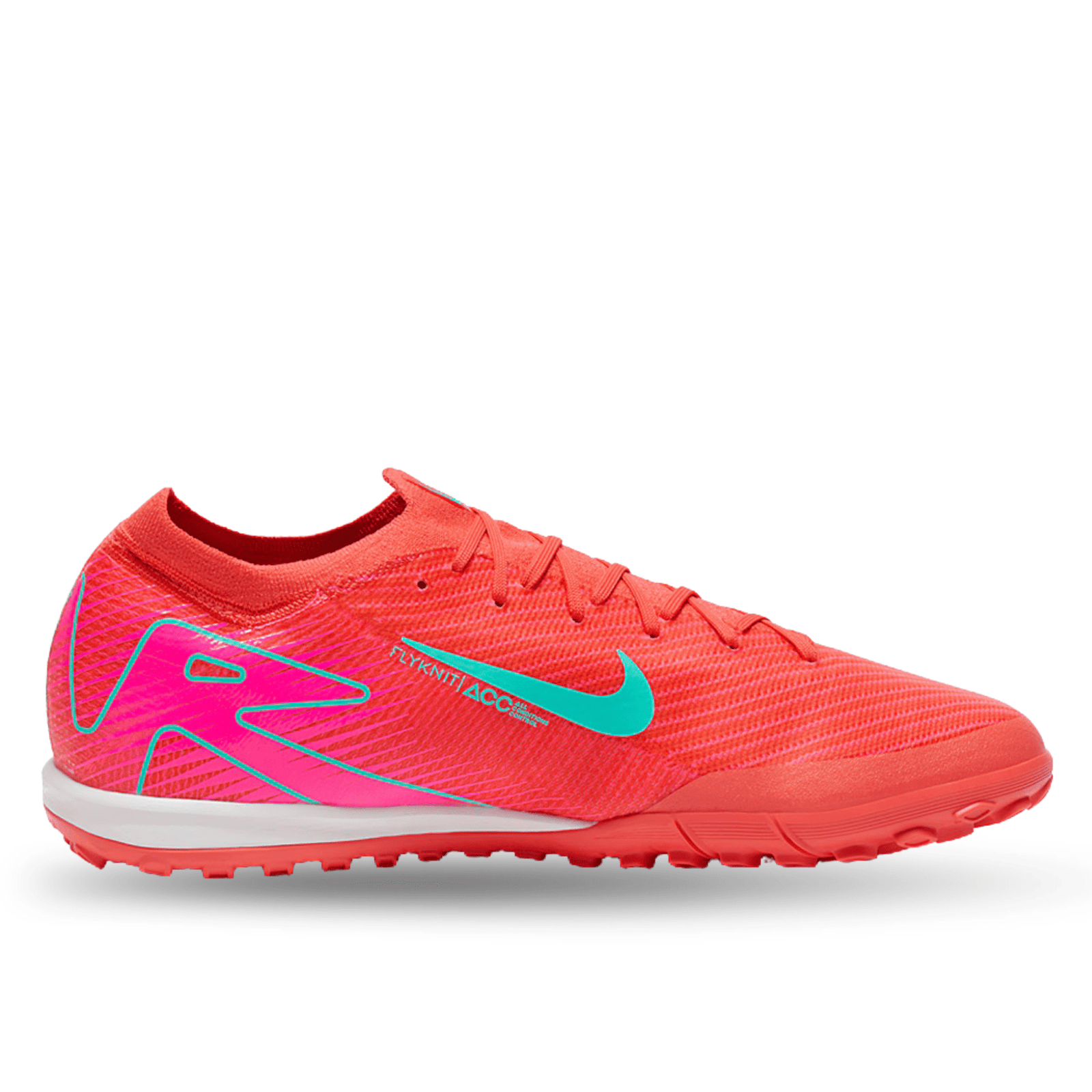 Nike Zoom Vapor 16 Pro Turf Soccer Cleats (Ember Glow/Aurora Green) | SoccerWearhouse