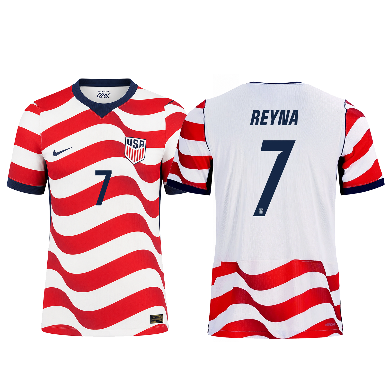Nike Women’s United States Gio Reyna Match Authentic Home Jersey 2026 (Sail/Midnight Navy)