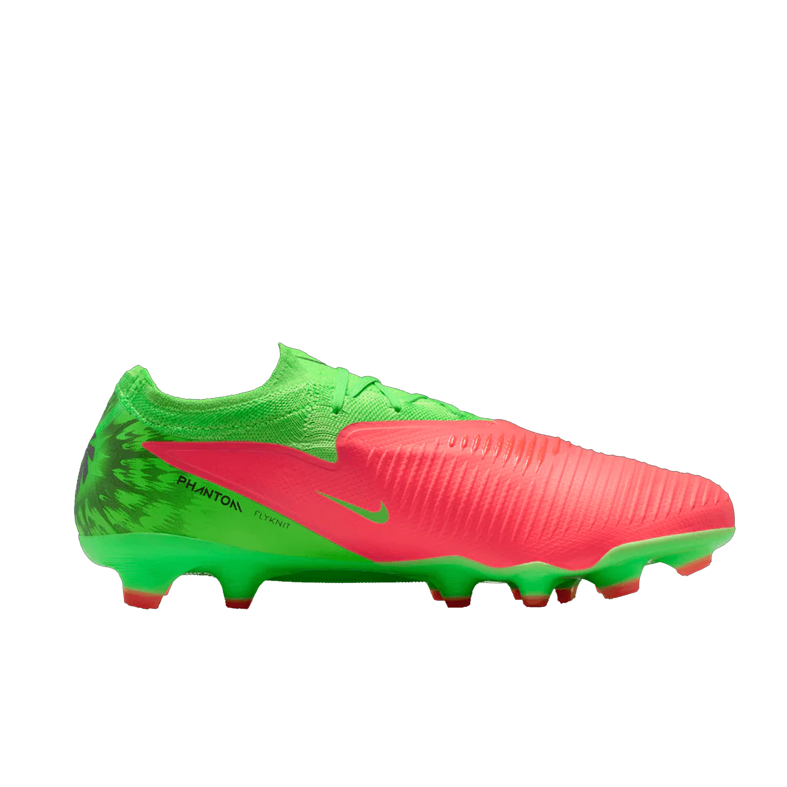 Nike Phantom 6 Low Pro EH Firm Ground Soccer Cleats (Hot Punch/Black-Green Strike)