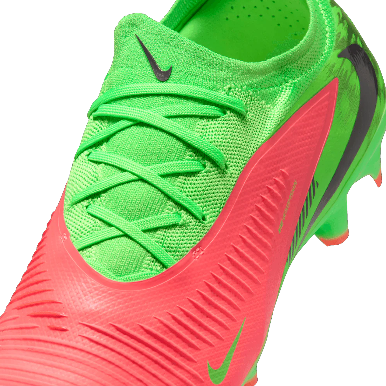 Nike Phantom 6 Low Pro EH Firm Ground Soccer Cleats (Hot Punch/Black-Green Strike)