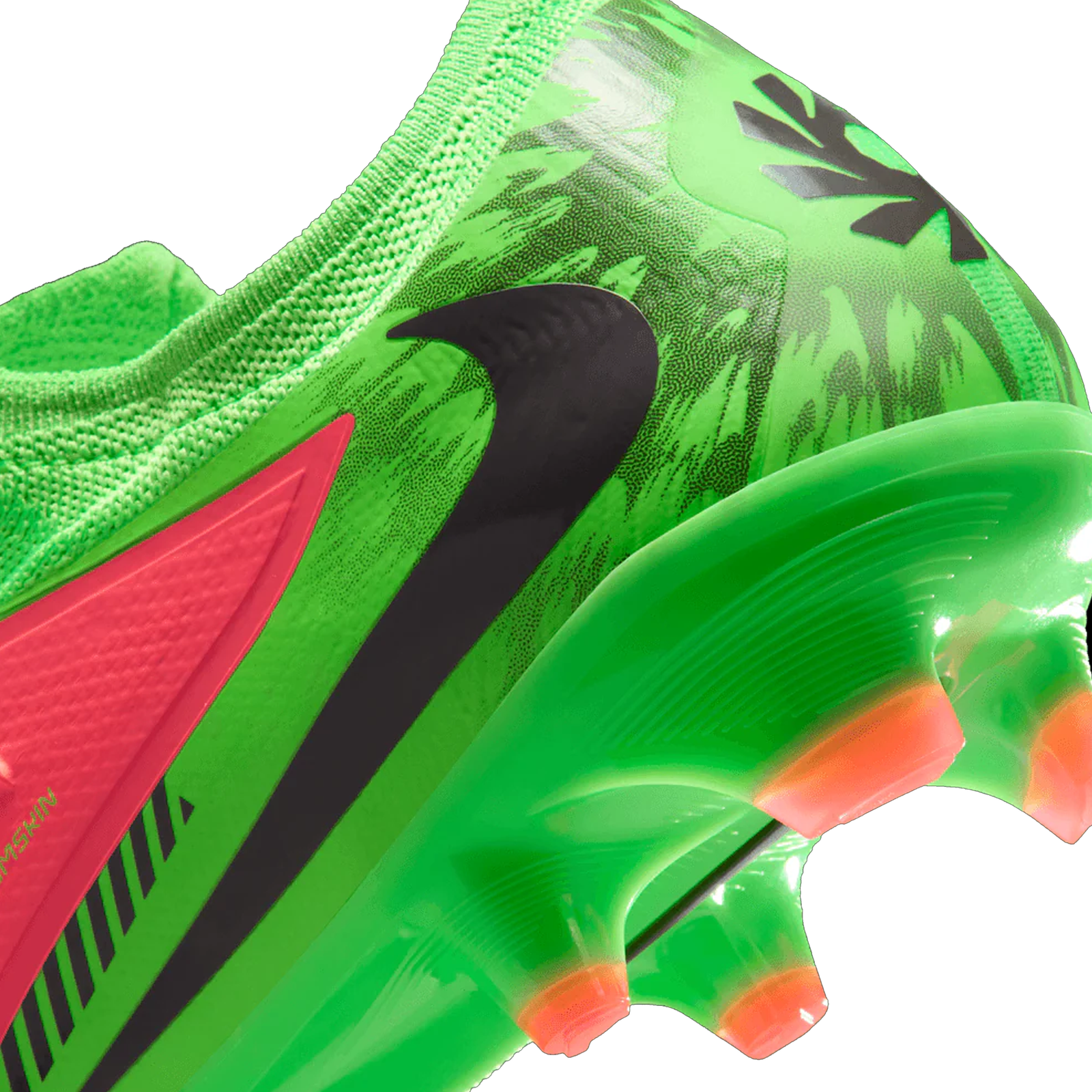 Nike Phantom 6 Low Pro EH Firm Ground Soccer Cleats (Hot Punch/Black-Green Strike)