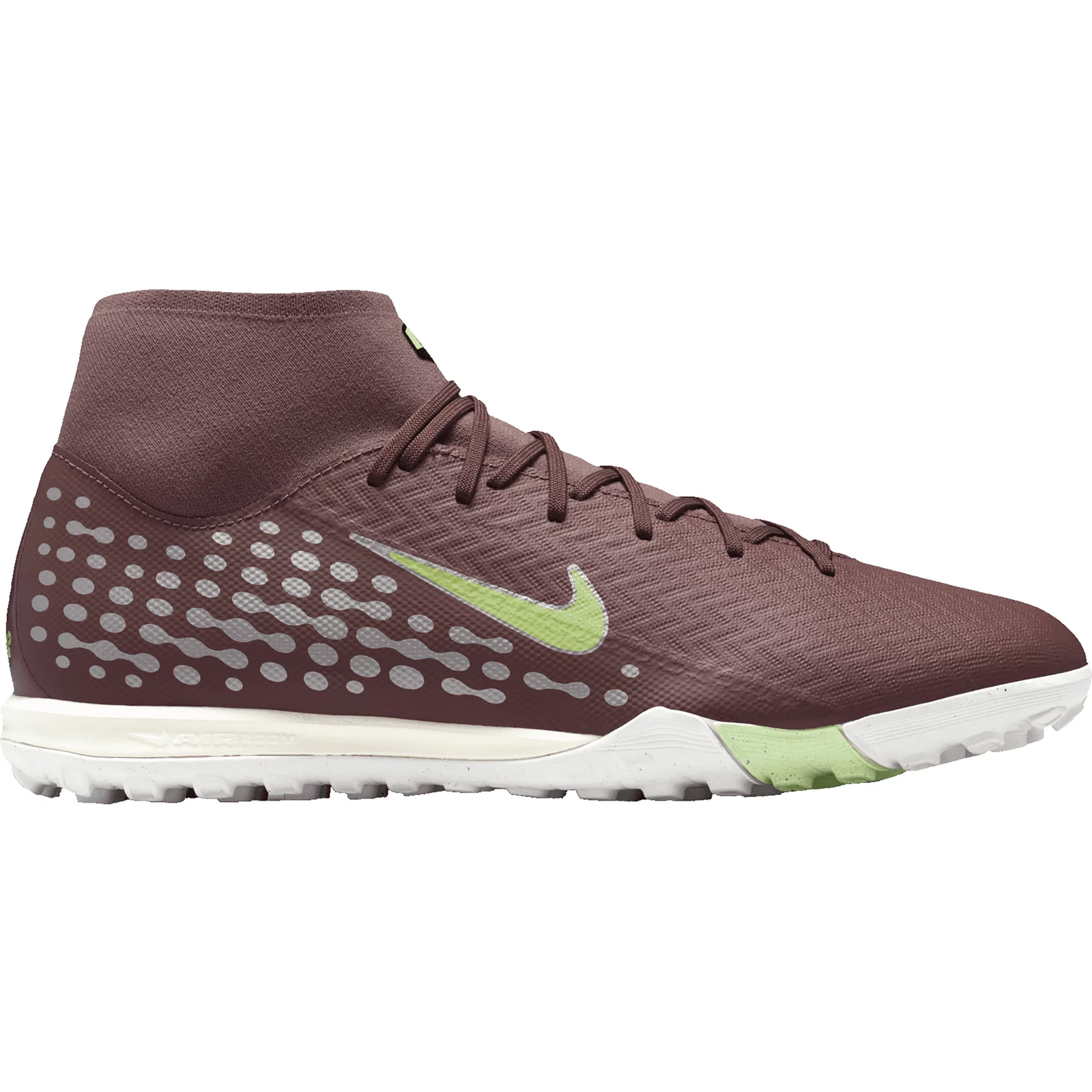 Nike Zoom Superfly 10 Academy KM Turf Soccer Shoes (Plum Eclipse/Metallic Silver)
