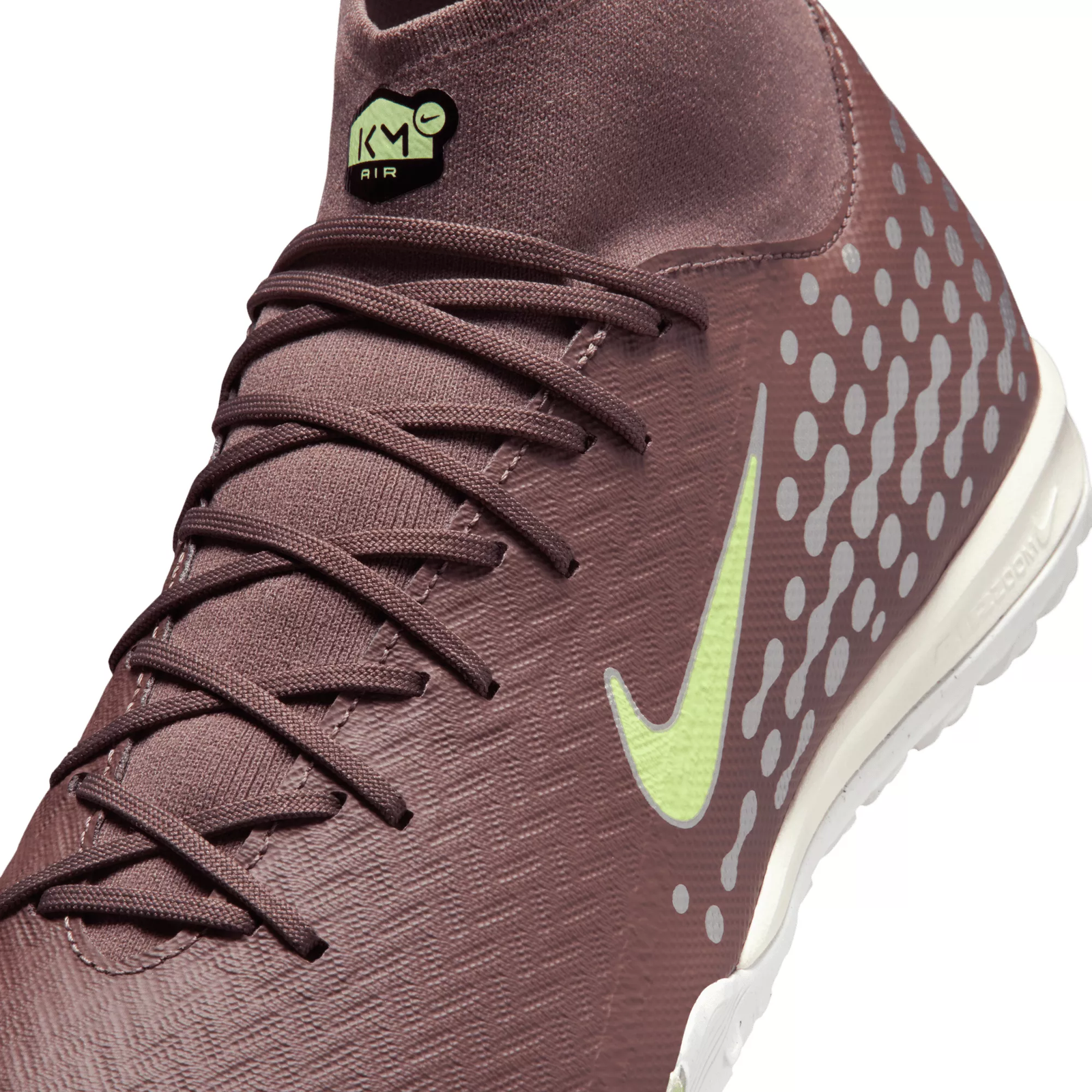 Nike Zoom Superfly 10 Academy KM Turf Soccer Shoes (Plum Eclipse/Metallic Silver)