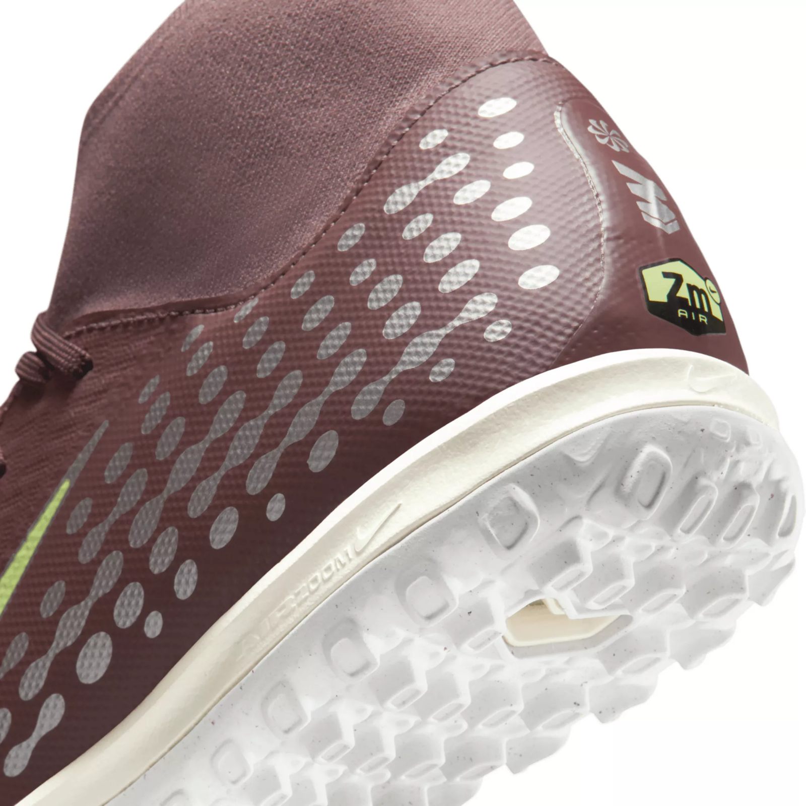 Nike Zoom Superfly 10 Academy KM Turf Soccer Shoes (Plum Eclipse/Metallic Silver)