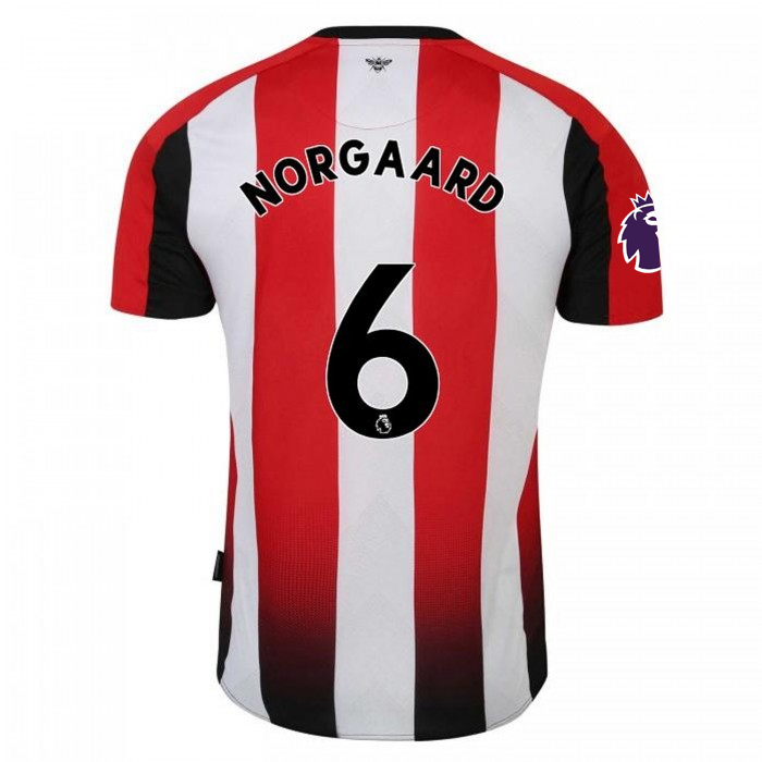 Umbro Brentford Christian Nørgaard Home Jersey w/ EPL Patch 24/25