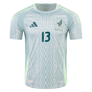 adidas Mens Mexico Authentic Guillermo Ochoa Away Jersey 24/25 (Linen Green)