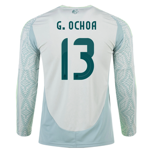 adidas Mens Mexico Guillermo Ochoa Away Long Sleeve Jersey 24/25 (Linen Green)