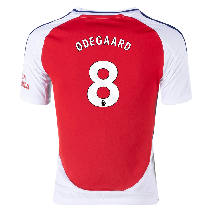 adidas Youth Arsenal Martin Odegaard Home Jersey 24/25 (Better Scarlet ...