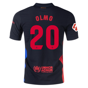 Nike Barcelona Authentic Dani Olmo Away Jersey w/ La Liga Patch 24/25 (Black/University Red/Hyper Royal)