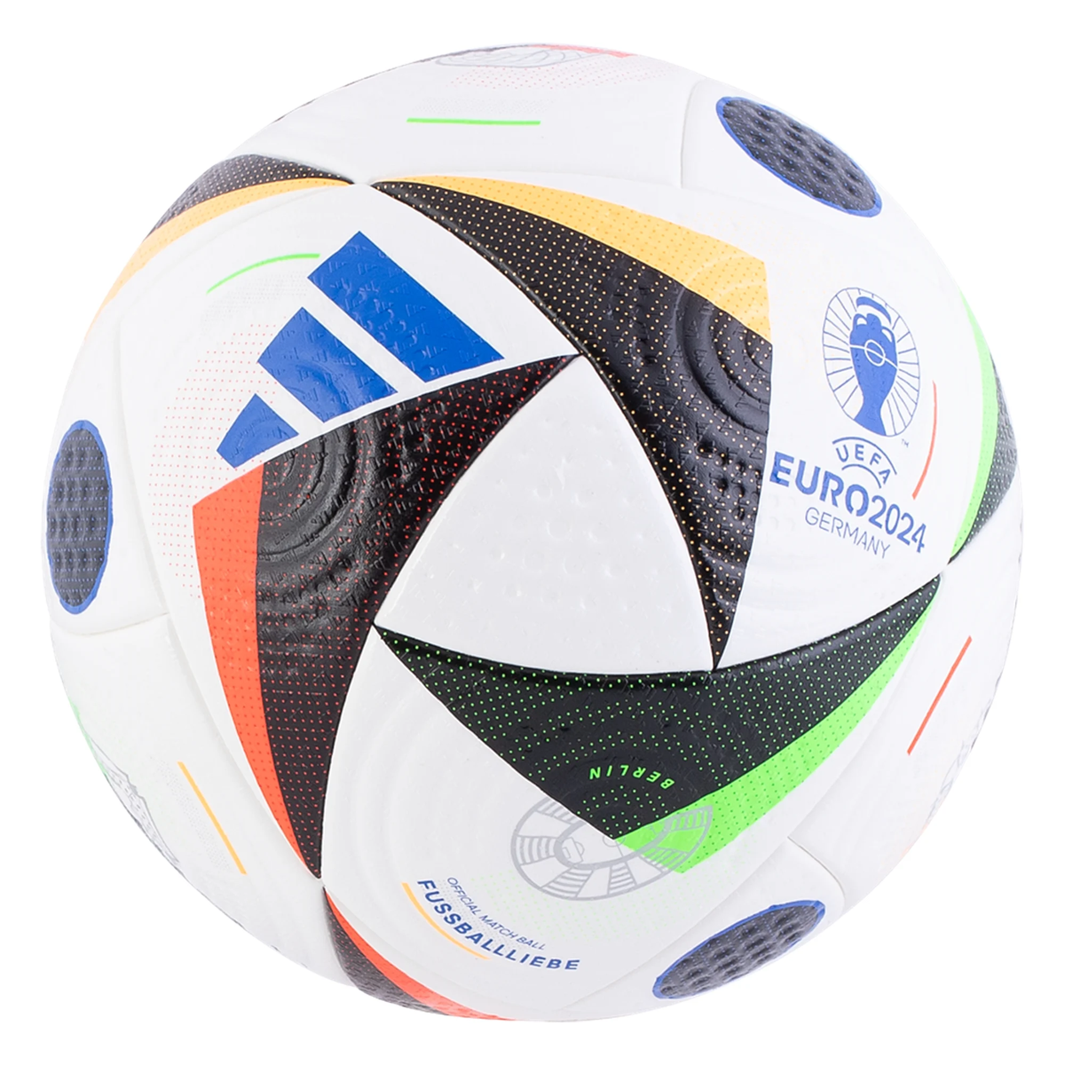 adidas UEFA Euro Pro Official Match Ball 2024 (White/Black/Glory Blue