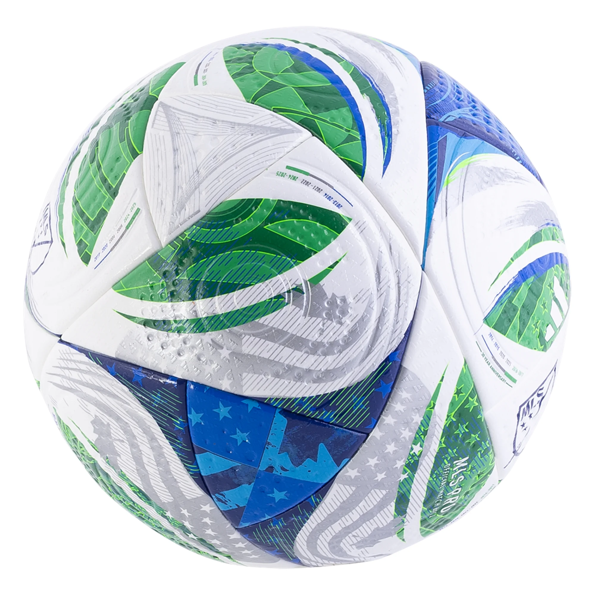 adidas MLS Official Match Pro Ball (White/Green/Blue) Soccer