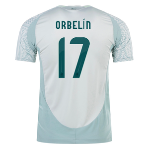 adidas Mens Mexico Authentic Orbelín Pineda Away Jersey 24/25 (Linen Green)