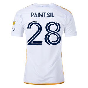 adidas LA Galaxy Joseph Paintsil Home Jersey w/ MLS + Apple TV Patches 24/25 (White/Yellow/Navy)