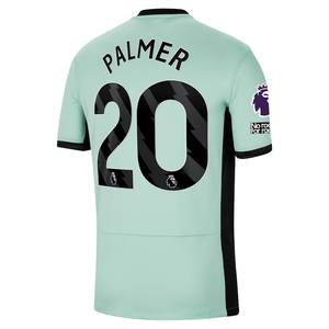 Nike Chelsea Cole Palmer Third Jersey w/ EPL + No Room For Racism Patches 23/24 (Mint Foam/Black)