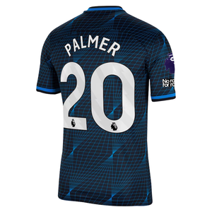 Nike Chelsea Cole Palmer Away Jersey w/ EPL + No Room For Racism Patches 23/24 (Soar/Club Gold)