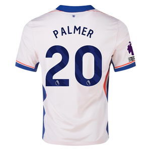 Nike Chelsea Cole Palmer Away Jersey w/ EPL + No Room For Racism Patches 24/25 (Guava Ice/Rush Blue)