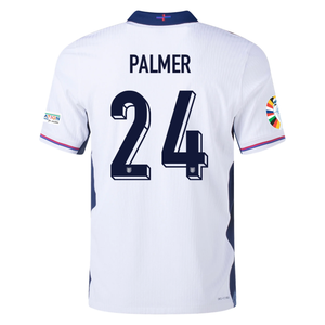 Nike England Authentic Cole Palmer Match Home Jersey w/ Euro 2024 Patches 24/25 (White/Blue Void)