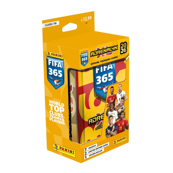 Panini FIFA 365 Adrenalyn Mega Tin Trading Cards 25/26 (42 Cards + 3 Limited Edition) Panini FIFA 365 Adrenalyn Mega Tin Trading Cards 25/26 (42 Cards + 3 Limited Edition)