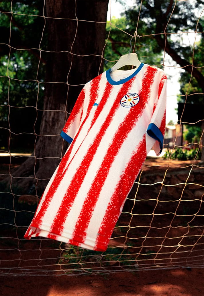 Puma Mens Paraguay Miguel Almiron Home Jersey 2026 (Puma Red/White)