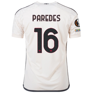 adidas A.S Roma Leandro Paredes Away Jersey w/ Europa League Patches 23/24 (Beige)