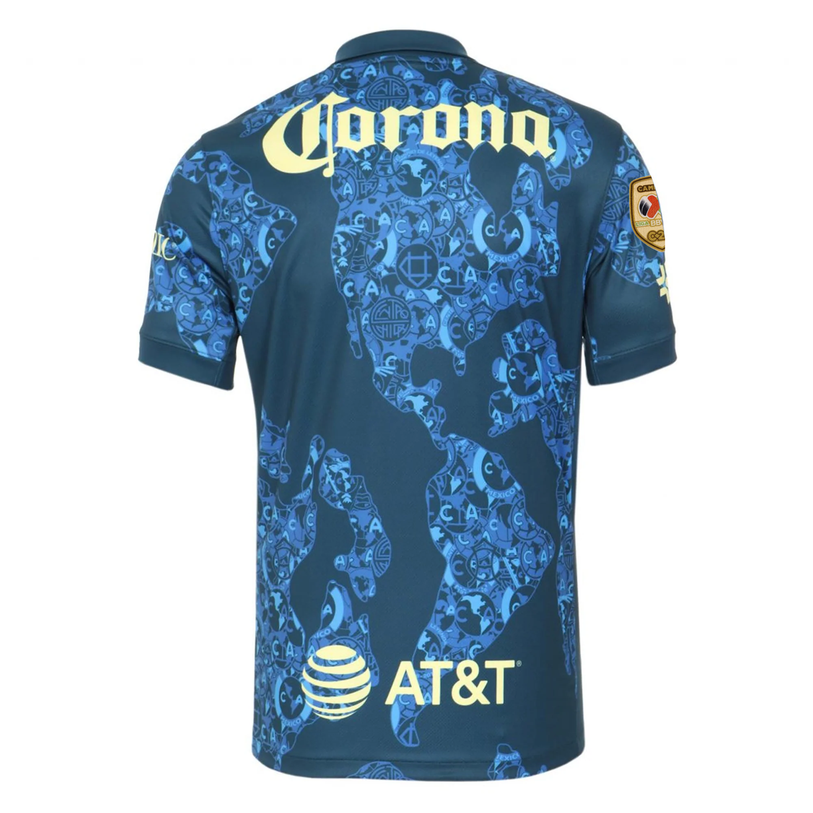 Nike Club America Away Jersey w/ Liga MX C24 Patch 24/25 (Valerian Blue/Lemon Chiffon)