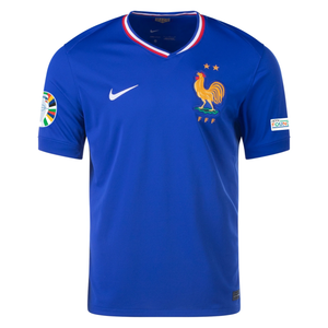 Nike France Home Jersey w/ Euro 2024 Patches 24/25 (Bright Blue/University Red)