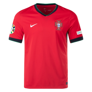 Nike Portugal Home Jersey w/ Euro 2024 Patches 24/25 (University Red/Pine Green/Sail)