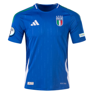 adidas Italy Authentic Home Jersey w/ Euro 2024 Patches 24/25 (Blue)