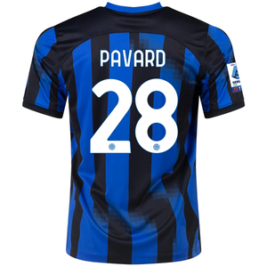 Nike Inter Milan Benjamin Pavard Home Jersey w/ Serie A Patches 23/24 (Lyon Blue/Black/Vibrant Yellow)